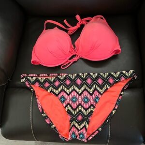 “VS” swimsuit top & “Exhilaration” swimsuit bottom
